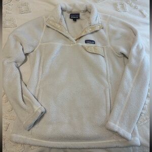 Patagonia Cream Cozy Fleece Snap Pullover